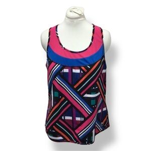 FILA Sport Women’s Racerback Activewear Athletic Tank Top Bold Multicolor XL